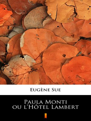cover image of Paula Monti ou l'Hôtel Lambert